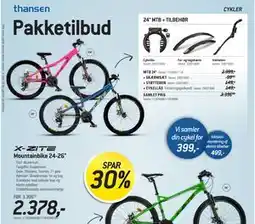 Thansen Mountainbike 24, DKK 2378 tilbud