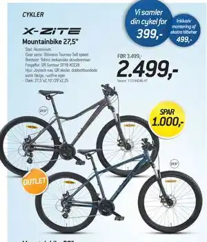 Mountainbike 27,5”, DKK 2499