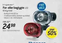 Thansen For- eller baglygte, DKK 24.98 tilbud