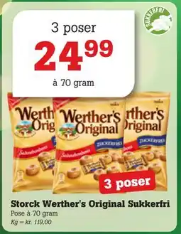 Poetzsch Padborg Storck Werther's Original Sukkerfri, DKK 24.99 tilbud