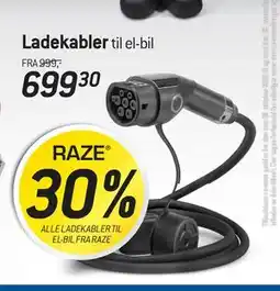 Thansen ALLE LADEKABLER TIL EL-BIL FRA RAZE tilbud