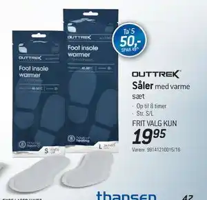 Thansen Såler, DKK 19.95 tilbud