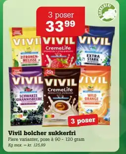 Poetzsch Padborg Vivil bolcher sukkerfri, DKK 33.99 tilbud