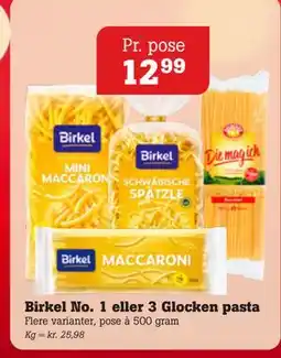 Poetzsch Padborg Birkel No. 1 eller 3 Glocken pasta, DKK 12.99 tilbud