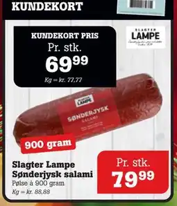Poetzsch Padborg Slagter Lampe Sønderjysk salami, DKK 79.99, Medlemspris tilbud