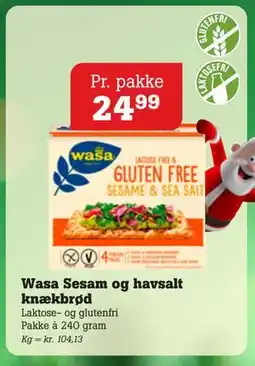 Poetzsch Padborg Wasa Sesam og havsalt knækbrød, DKK 24.99 tilbud