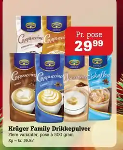 Poetzsch Padborg Krüger Family Drikkepulver, DKK 29.99 tilbud