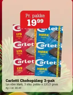 Poetzsch Padborg Carletti Chokopålæg 3-pak, DKK 19.99 tilbud