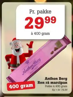 Poetzsch Padborg Anthon Berg Ren rå marcipan, DKK 29.99 tilbud
