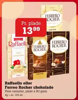 Poetzsch Padborg Raffaello eller Ferreo Rocher chokolade, DKK 13.99 tilbud