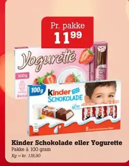 Poetzsch Padborg Kinder Schokolade eller Yogurette, DKK 11.99 tilbud