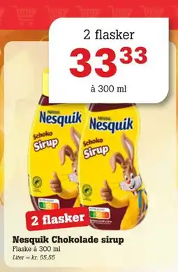 Poetzsch Padborg Nesquik Chokolade sirup, DKK 33.33 tilbud
