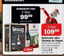 Poetzsch Padborg Entrecôte eller Chemin de Papes, DKK 109.99, Medlemspris tilbud