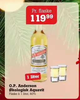 Poetzsch Padborg O.P. Anderson Økologisk Aquavit, DKK 119.99 tilbud