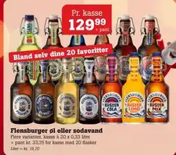 Poetzsch Padborg Flensburger øl eller sodavand, DKK 129.99 tilbud