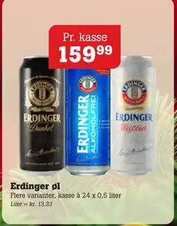 Poetzsch Padborg Erdinger øl, DKK 159.99 tilbud