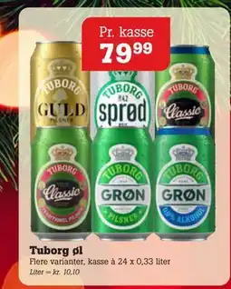 Poetzsch Padborg Tuborg øl, DKK 79.99 tilbud