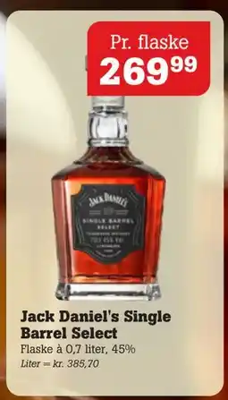 Poetzsch Padborg Jack Daniel's Single Barrel Select, DKK 269.99 tilbud