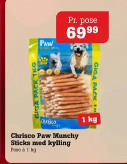 Poetzsch Padborg Chrisco Paw Munchy Sticks med kylling, DKK 69.99 tilbud