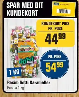 Otto Duborg Rexim Gotti Karameller, DKK 54.99, Medlemspris tilbud