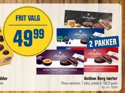 Otto Duborg Anthon Berg tærter, DKK 49.99 tilbud
