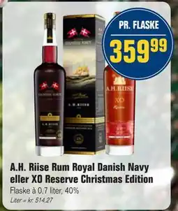 Otto Duborg A.H. Riise Rum Royal Danish Navy eller XO Reserve Christmas Edition, DKK 359.99 tilbud