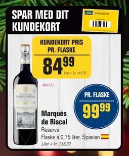 Otto Duborg Marqués de Riscal, DKK 99.99, Medlemspris tilbud