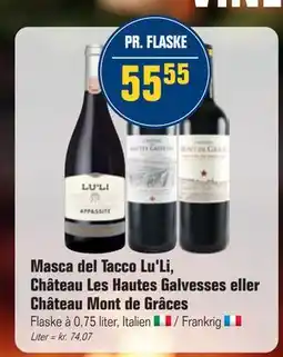 Otto Duborg Masca del Tacco Lu'Li, Château Les Hautes Galvesses eller Château Mont de Grâces, DKK 55.55 tilbud
