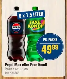 Otto Duborg Pepsi Max eller Faxe Kondi, DKK 49.99 tilbud