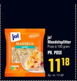 Otto Duborg ja! Mandelsplitter, DKK 11.18 tilbud