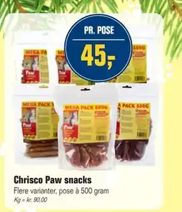 Otto Duborg Chrisco Paw snacks, DKK 45 tilbud