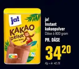Otto Duborg ja! Instant kakaopulver, DKK 34.2 tilbud