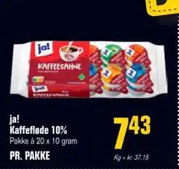Otto Duborg ja! Kaffefløde 10%, DKK 7.43 tilbud