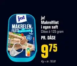 Otto Duborg ja! Makrelfilet i egen saft, DKK 9.75 tilbud