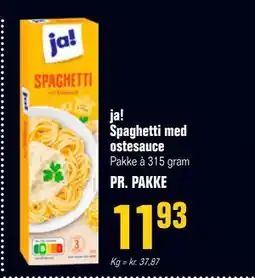 Otto Duborg ja! Spaghetti med ostesauce, DKK 11.93 tilbud
