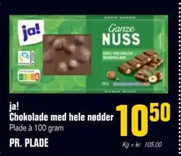 Otto Duborg ja! Chokolade med hele nødder, DKK 10.5 tilbud
