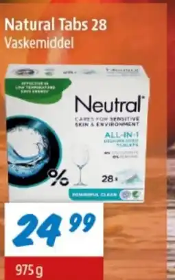 zur Krone Natural Tabs 28 Vaskemiddel tilbud