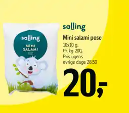 Føtex Salling mini salami pose tilbud