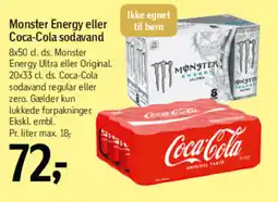 Føtex Monster Energy eller Coca-Cola sodavand tilbud