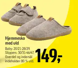 Føtex Hjemmesko med uld tilbud