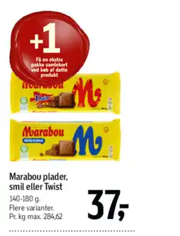 Føtex Marabou plader, smil eller Twist tilbud