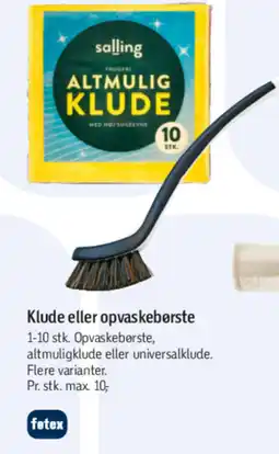 Føtex Klude eller opvaskebørste tilbud