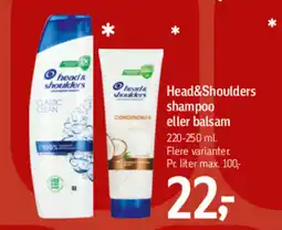 Føtex Head&Shoulders shampoo eller balsam tilbud