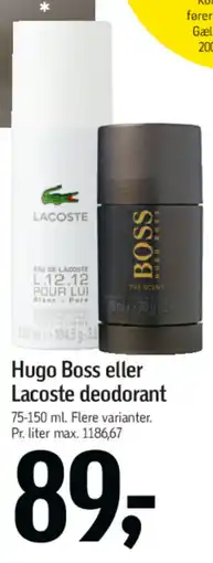 Føtex Hugo Boss eller Lacoste deodorant tilbud