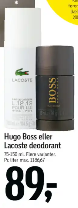 Hugo Boss eller Lacoste deodorant