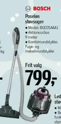 Føtex Poseløs støvsuger BOSCH tilbud