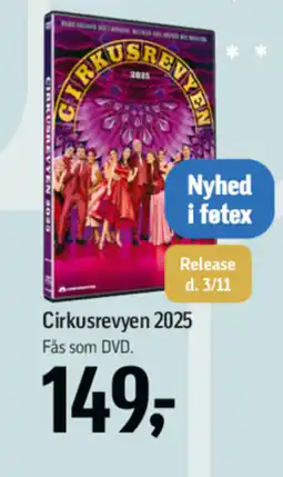 Føtex Cirkusrevyen 2025 Fås som DVD. tilbud