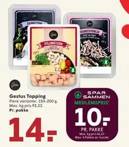 SPAR Gestus Topping, DKK 14, App-pris tilbud
