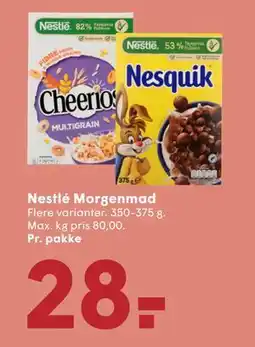 SPAR Nestlé Morgenmad, DKK 28 tilbud