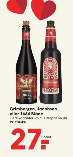 SPAR Grimbergen, Jacobsen eller 1664 Blanc, DKK 27 tilbud